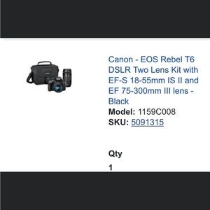 Canon rebel t6 with two lenses